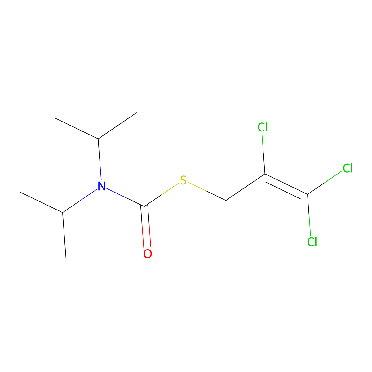 Triallate molecular structure, CAS 2303-17-5