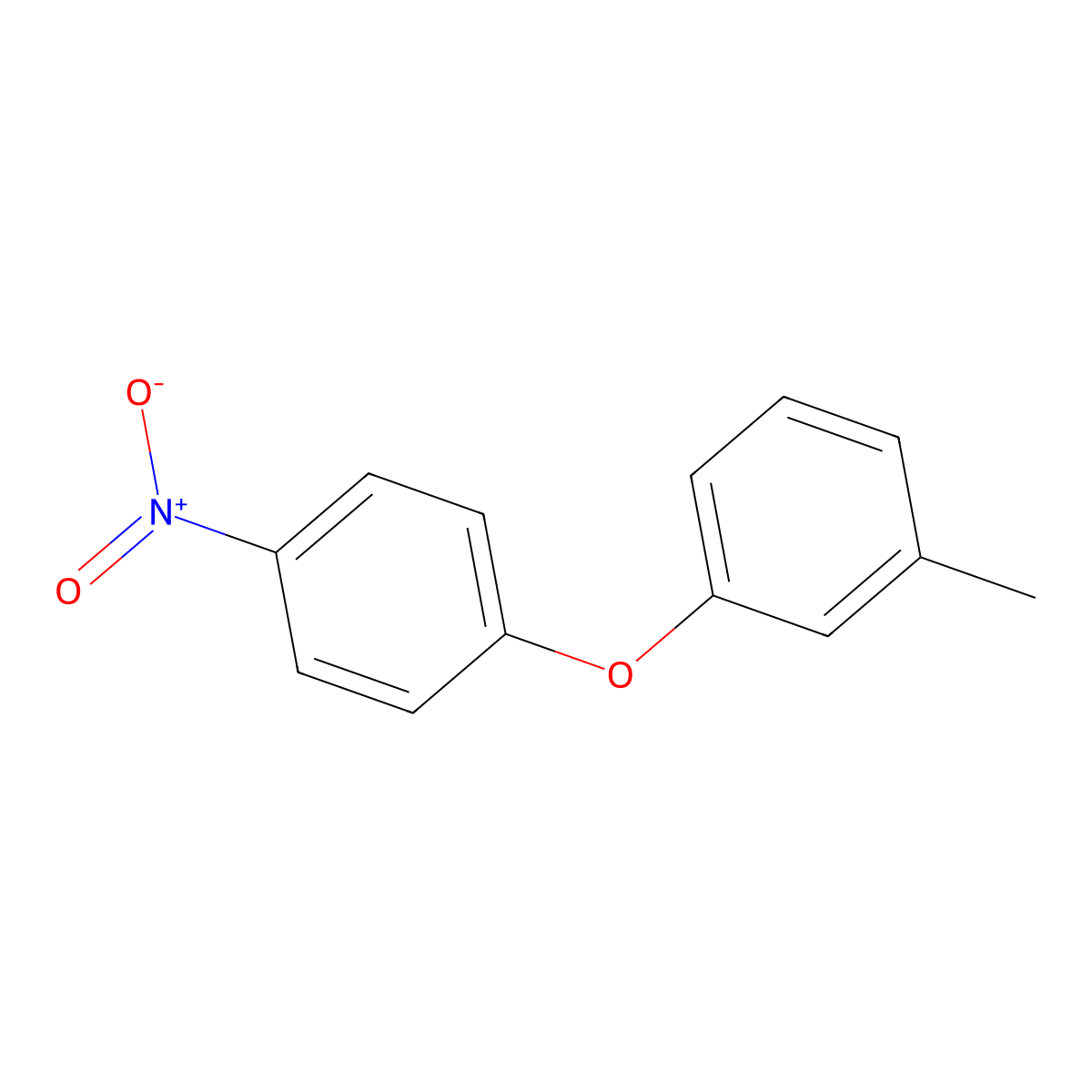 Benzene, 1-methyl-3-(4-nitrophenyl)- molecular structure, CAS 2303-25-5