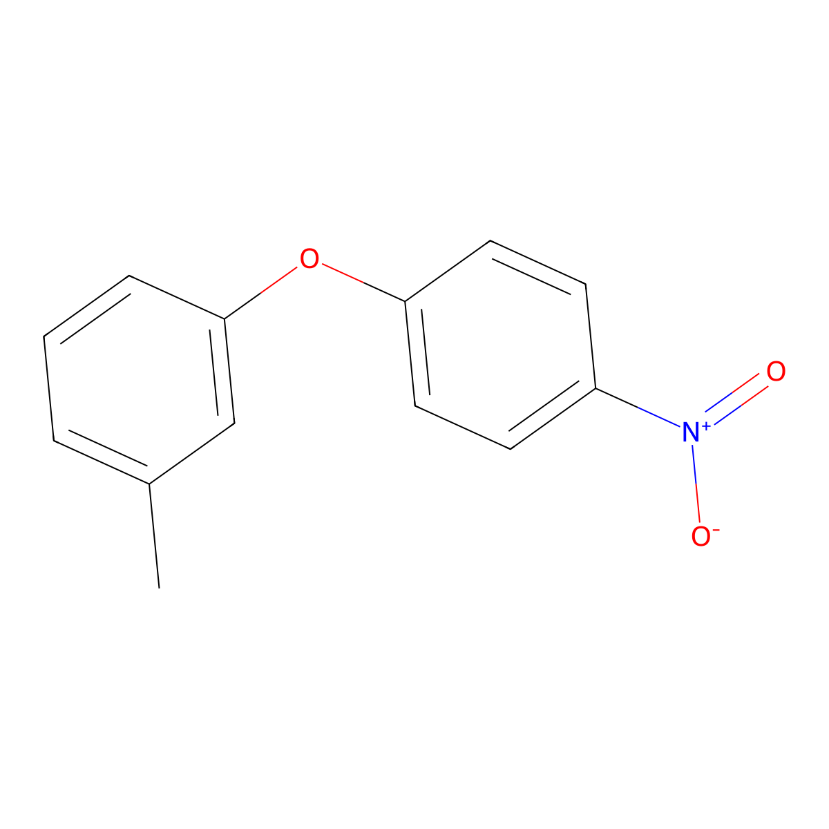 Benzene, 1-methyl-3-(4-nitrophenyl)- molecular structure, CAS 2303-25-5