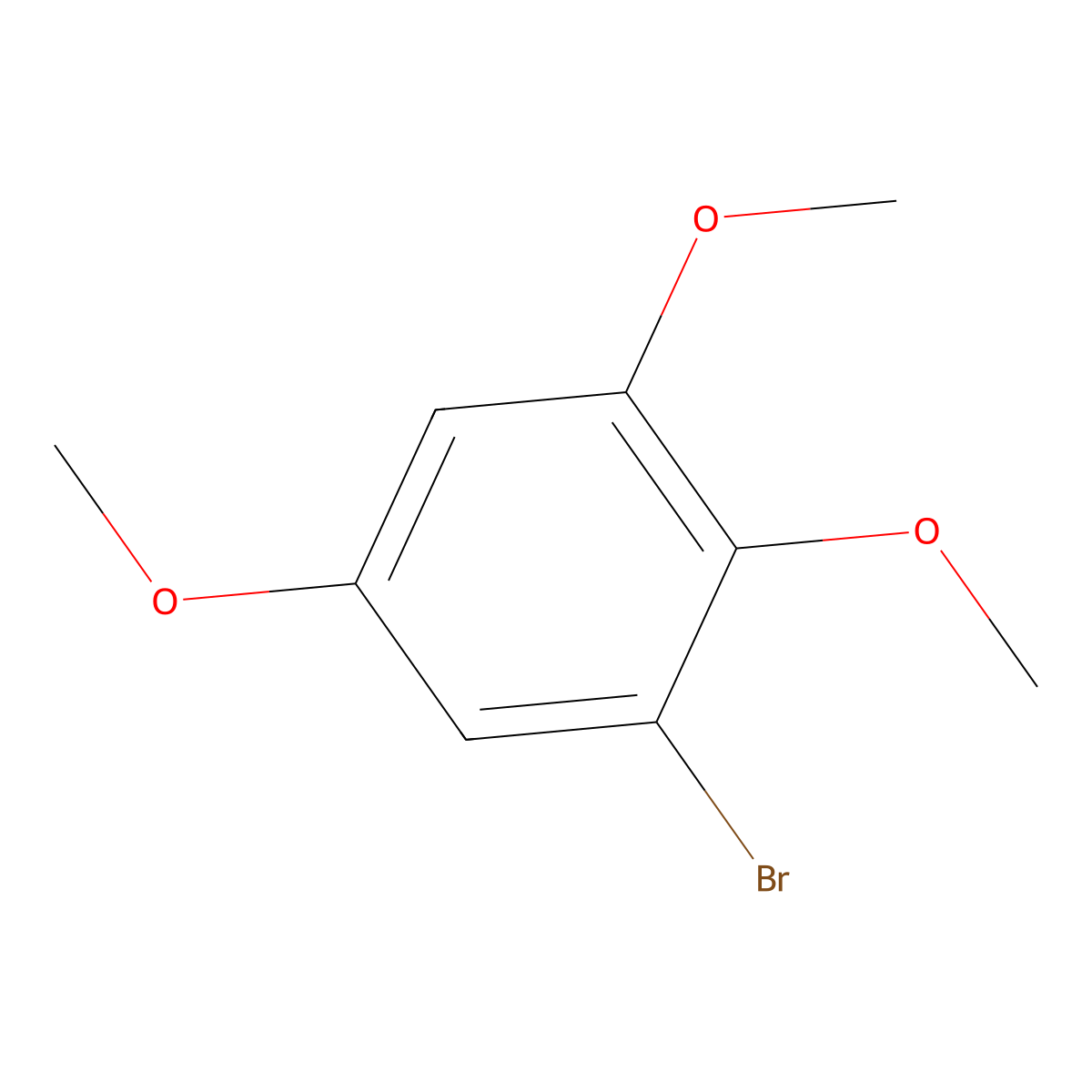 1-Bromo-2,3,5-trimethoxybenzene molecular structure, CAS 23030-39-9