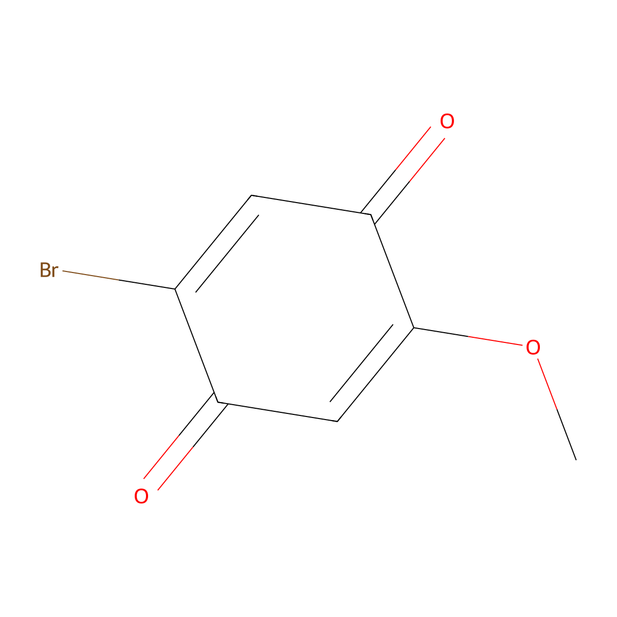 2-Bromo-5-methoxycyclohexa-2,5-diene-1,4-dione molecular structure, CAS 23030-65-1