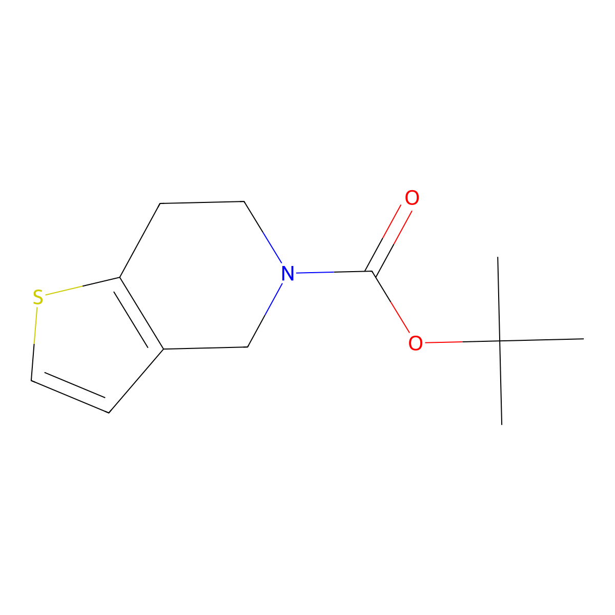 tert-butyl 4H,5H,6H,7H-thieno[3,2-c]pyridine-5-carboxylate molecular structure, CAS 230301-73-2