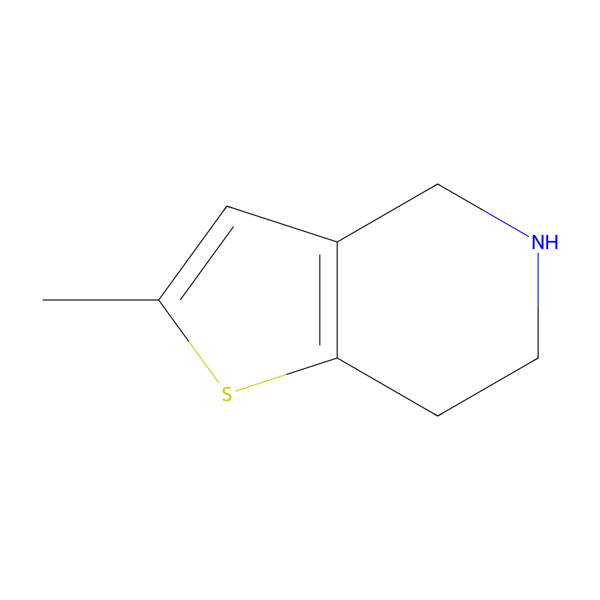 2-Methyl-4,5,6,7-tetrahydrothieno[3,2-c]pyridine molecular structure, CAS 230301-75-4