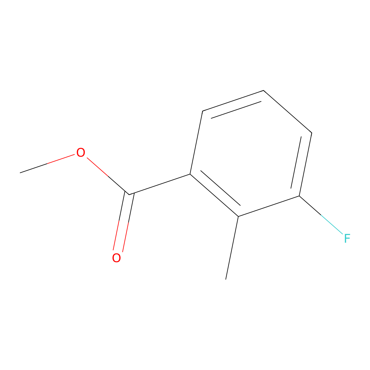 Methyl 3-fluoro-2-methylbenzoate molecular structure, CAS 230301-81-2