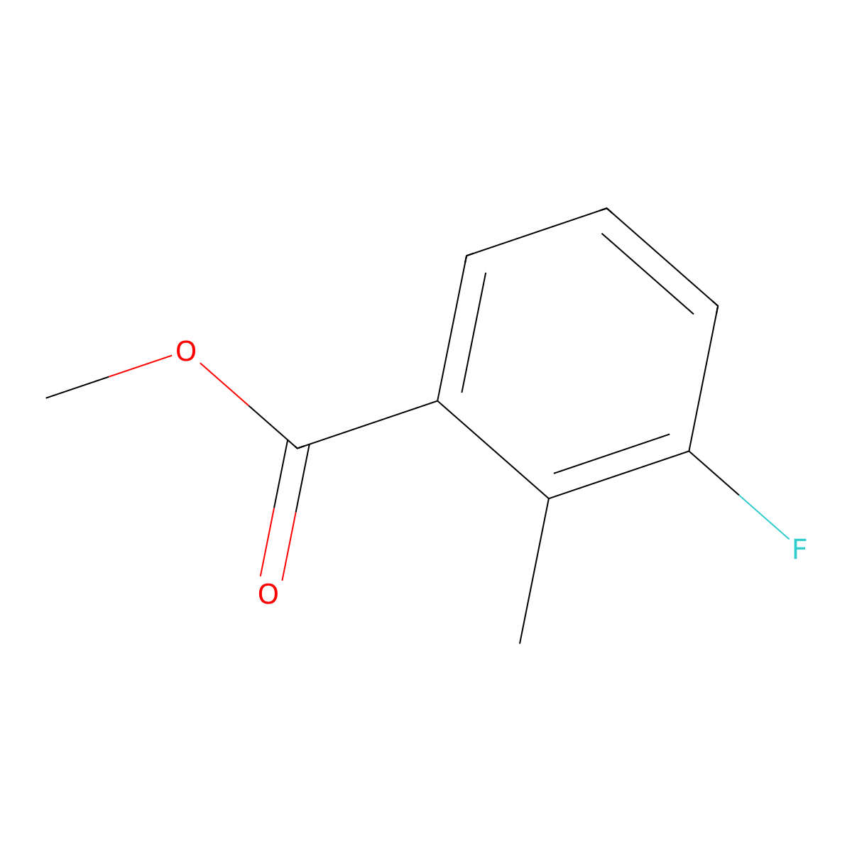 Methyl 3-fluoro-2-methylbenzoate molecular structure, CAS 230301-81-2