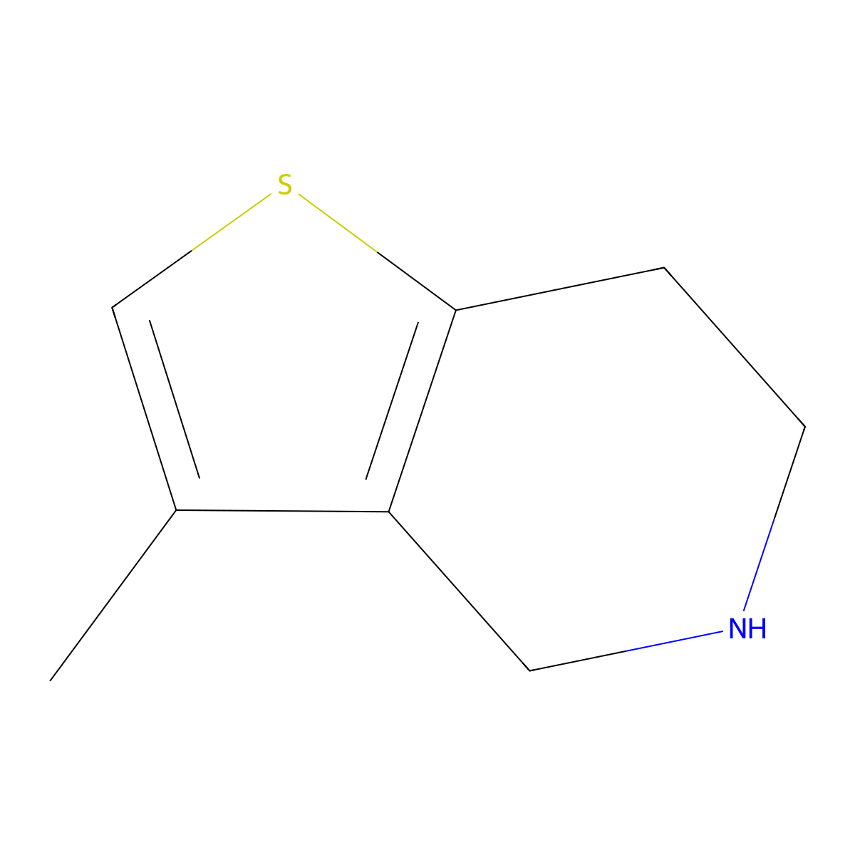 3-methyl-4H,5H,6H,7H-thieno[3,2-c]pyridine molecular structure, CAS 230301-87-8