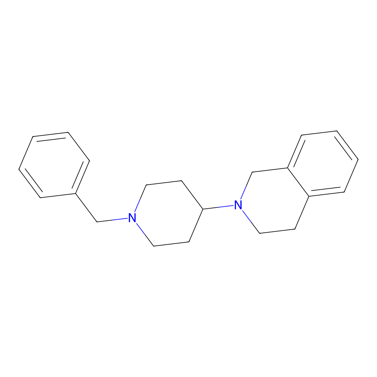 2-(1-benzylpiperidin-4-yl)-3,4-dihydro-1H-isoquinoline molecular structure, CAS 230301-96-9