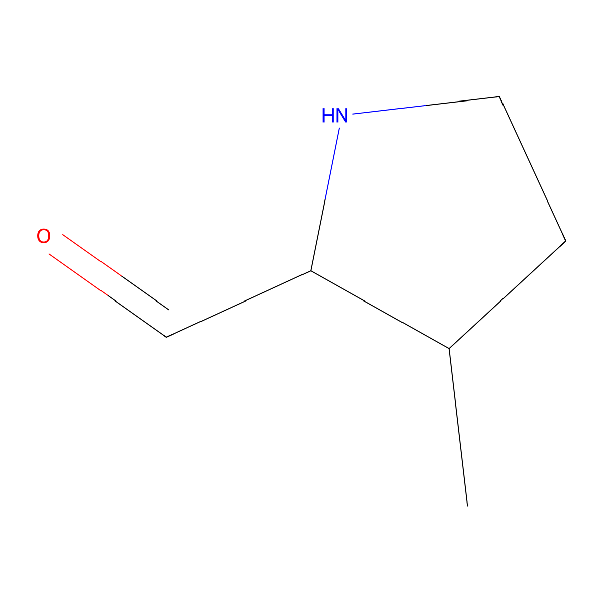 3-Methylpyrrolidine-2-carbaldehyde molecular structure, CAS 2303022-12-8