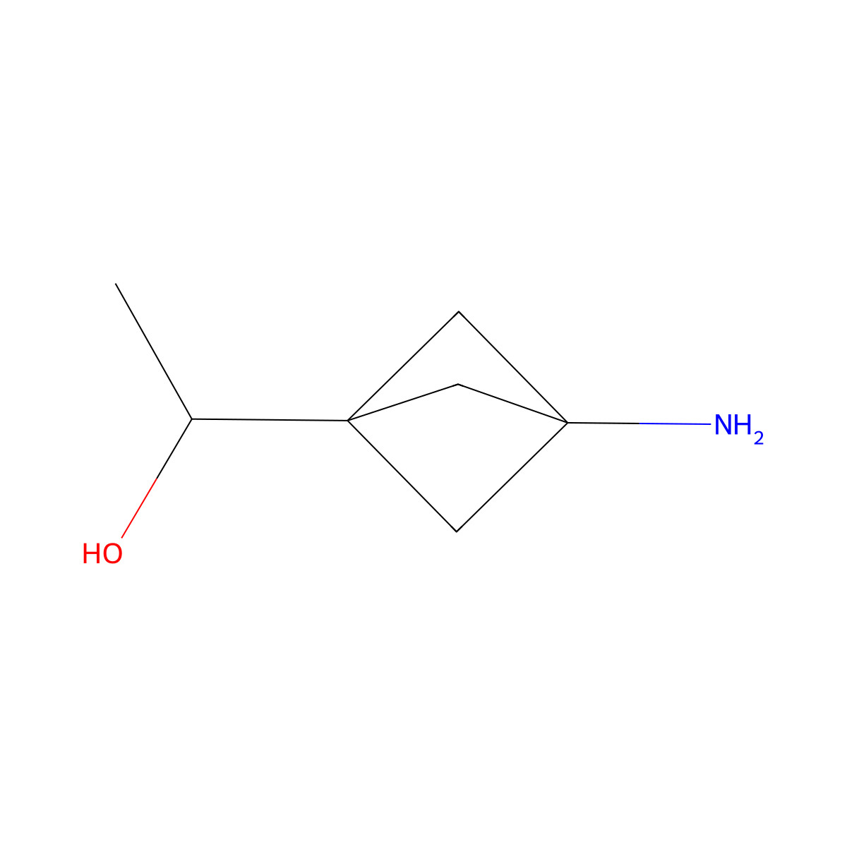 1-(3-Aminobicyclo[1.1.1]pentan-1-YL)ethan-1-OL molecular structure, CAS 2303038-41-5