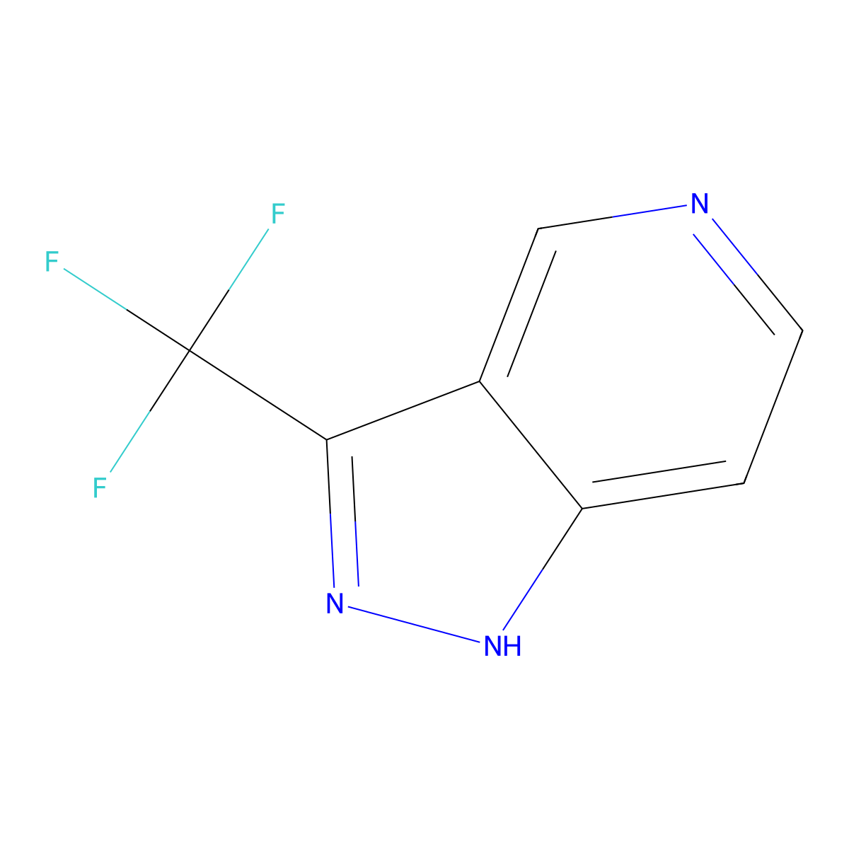 3-(trifluoromethyl)-1H-pyrazolo(4,3-c)pyridine molecular structure, CAS 230305-81-4
