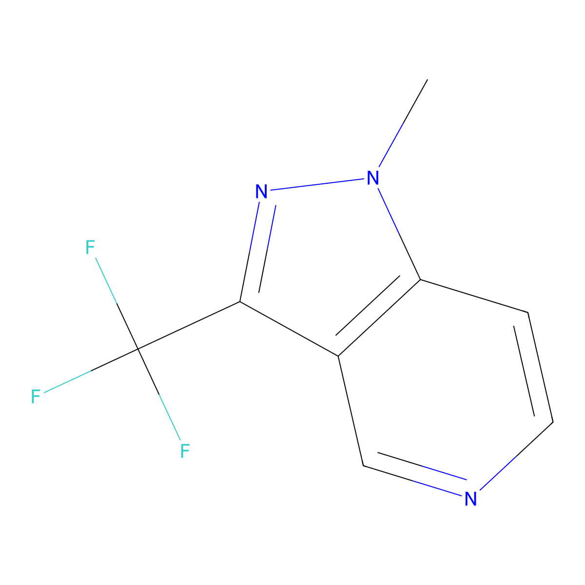 1-methyl-3-(trifluoromethyl)-1H-pyrazolo[4,3-c]pyridine molecular structure, CAS 230305-87-0
