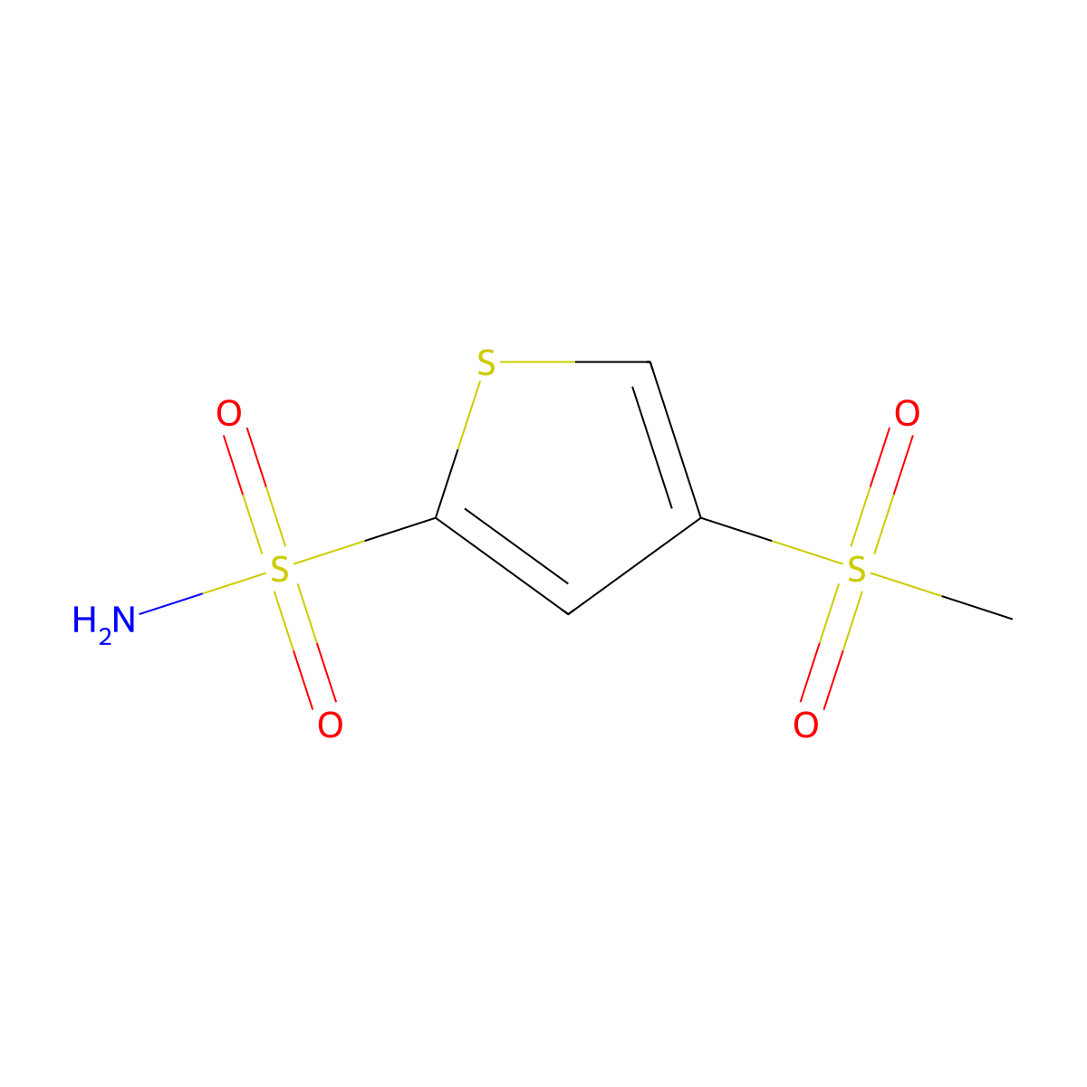 4-Methanesulfonylthiophene-2-sulfonamide molecular structure, CAS 2303060-72-0
