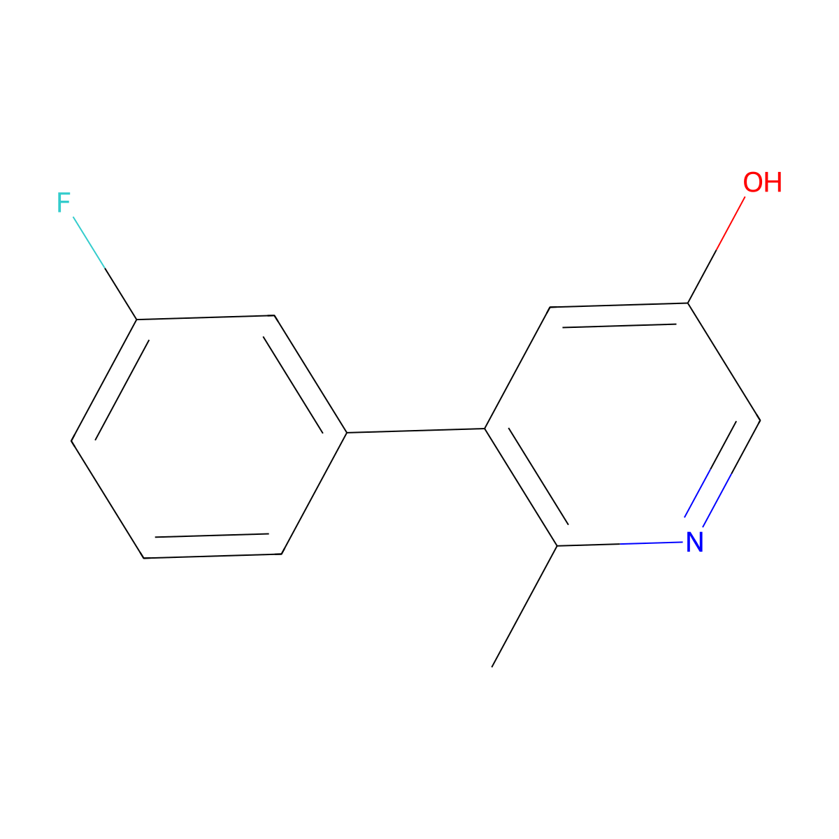 5-(3-Fluorophenyl)-6-methyl-3-pyridinol molecular structure, CAS 2303082-84-8