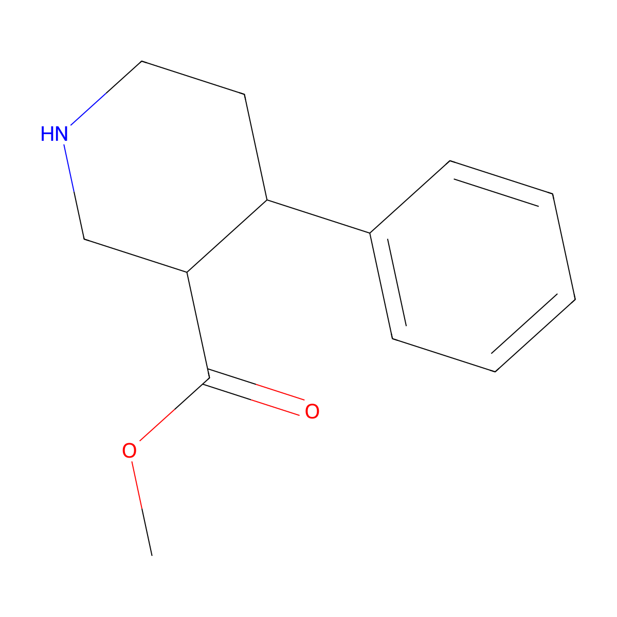 (3R,4R)-Methyl 4-phenylpiperidine-3-carboxylate molecular structure, CAS 230309-18-9