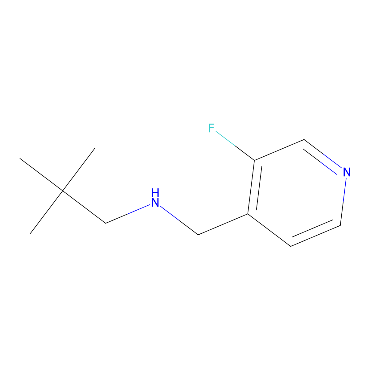 (2,2-Dimethylpropyl)[(3-fluoropyridin-4-yl)methyl]amine molecular structure, CAS 2303098-06-6