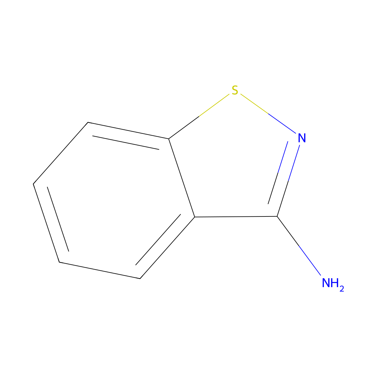 1,2-Benzisothiazol-3-amine molecular structure, CAS 23031-78-9