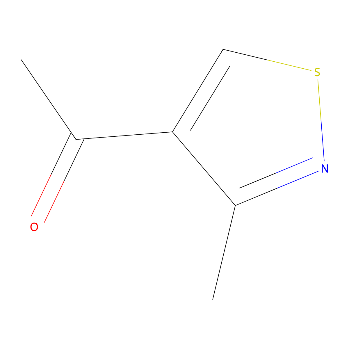 1-(3-Methyl-1,2-thiazol-4-yl)ethan-1-one molecular structure, CAS 23031-80-3
