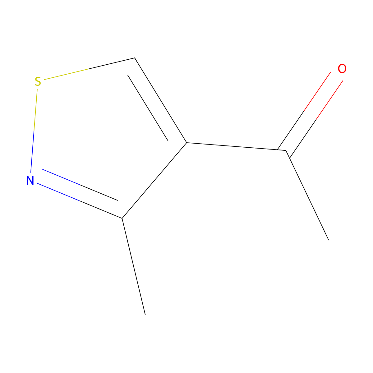 1-(3-Methyl-1,2-thiazol-4-yl)ethan-1-one molecular structure, CAS 23031-80-3