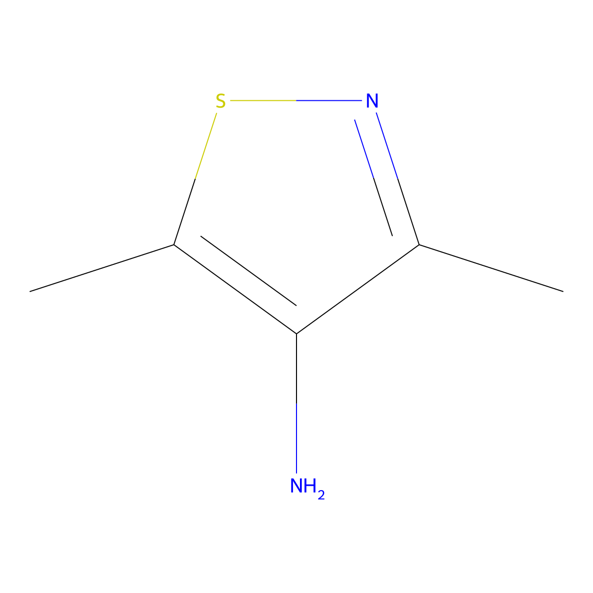 3,5-Dimethylisothiazol-4-amine molecular structure, CAS 23031-84-7