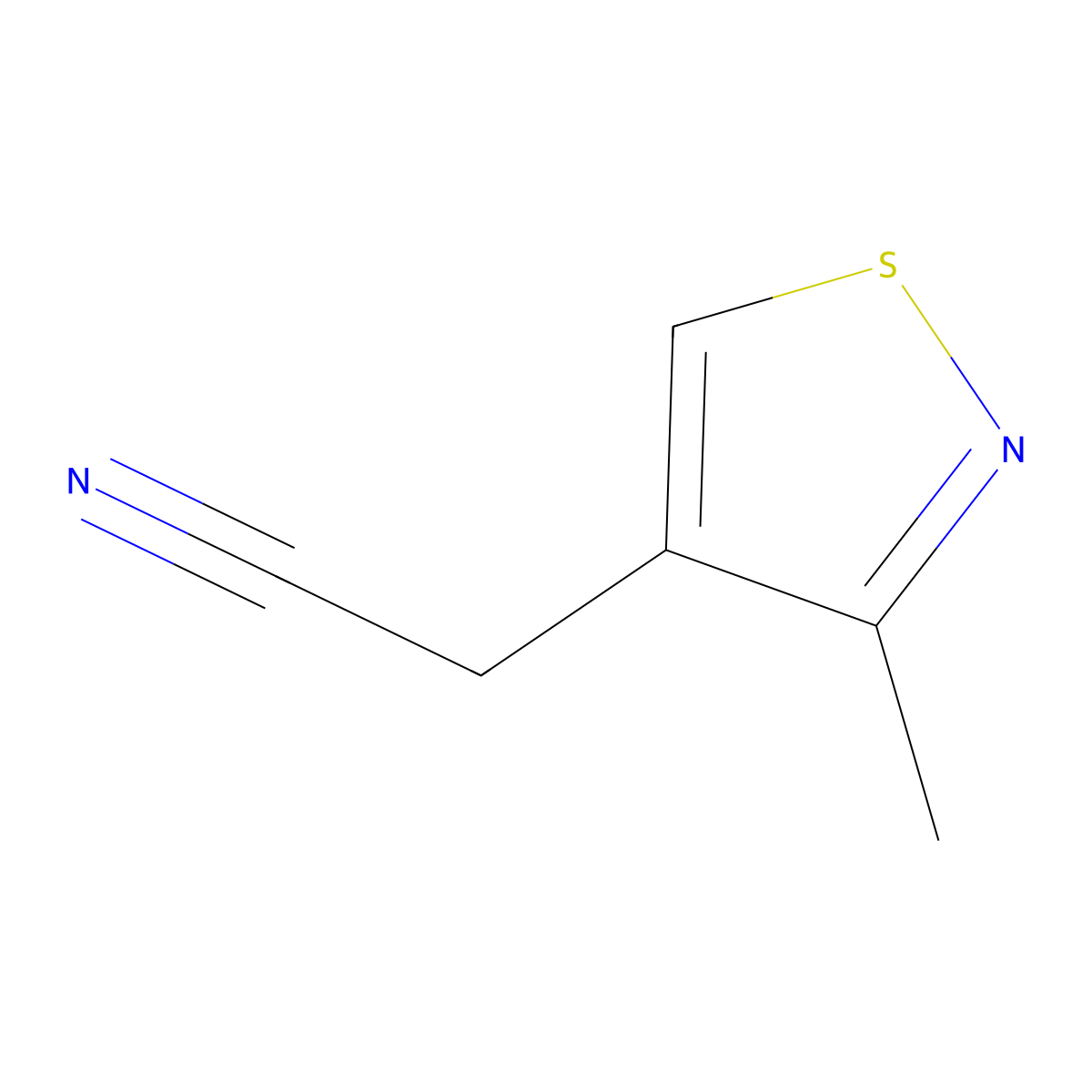 2-(3-Methyl-1,2-thiazol-4-yl)acetonitrile molecular structure, CAS 23031-87-0