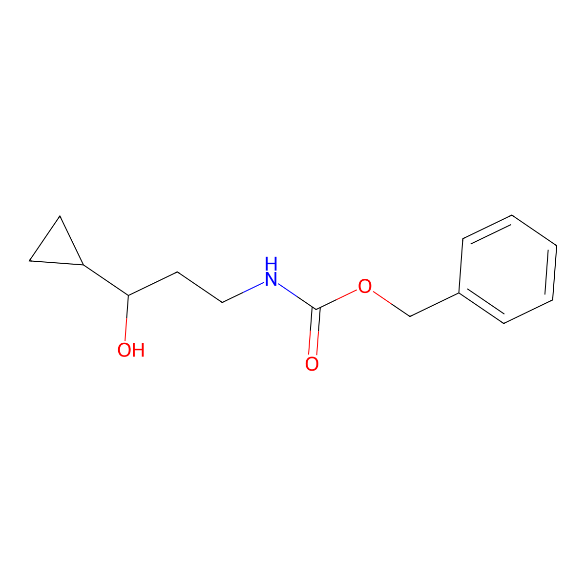 benzyl N-(3-cyclopropyl-3-hydroxypropyl)carbamate molecular structure, CAS 2303149-43-9