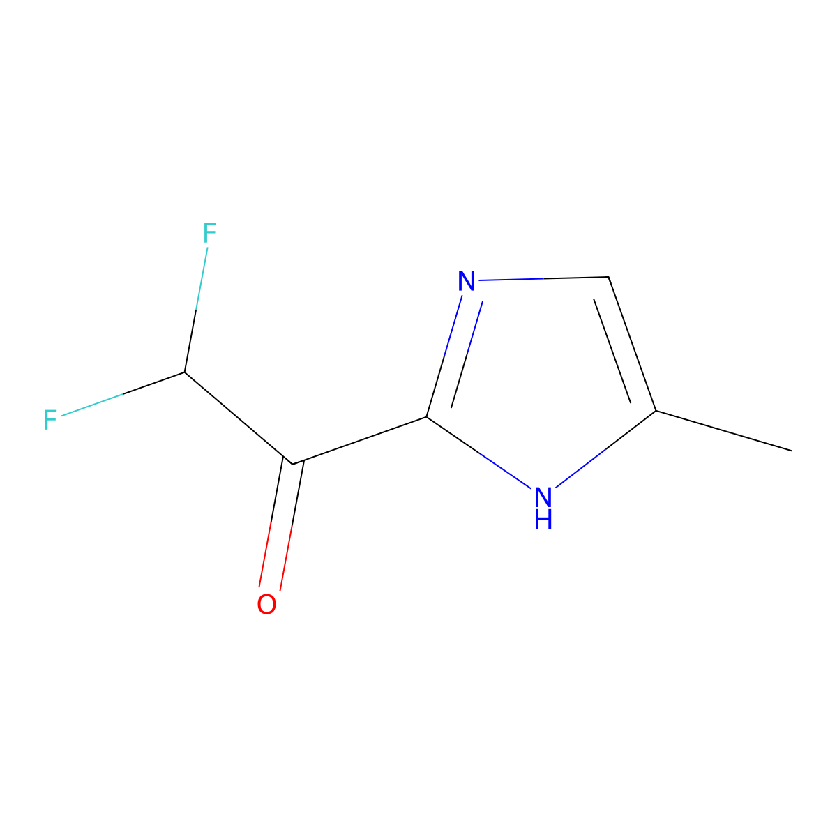 2,2-difluoro-1-(5-methyl-1H-imidazol-2-yl)ethan-1-one molecular structure, CAS 2303247-47-2