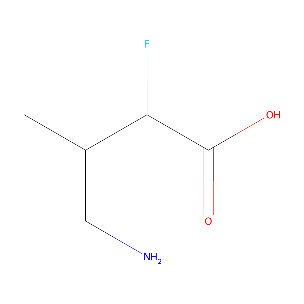 4-Amino-2-fluoro-3-methylbutanoic acid molecular structure, CAS 2303257-10-3