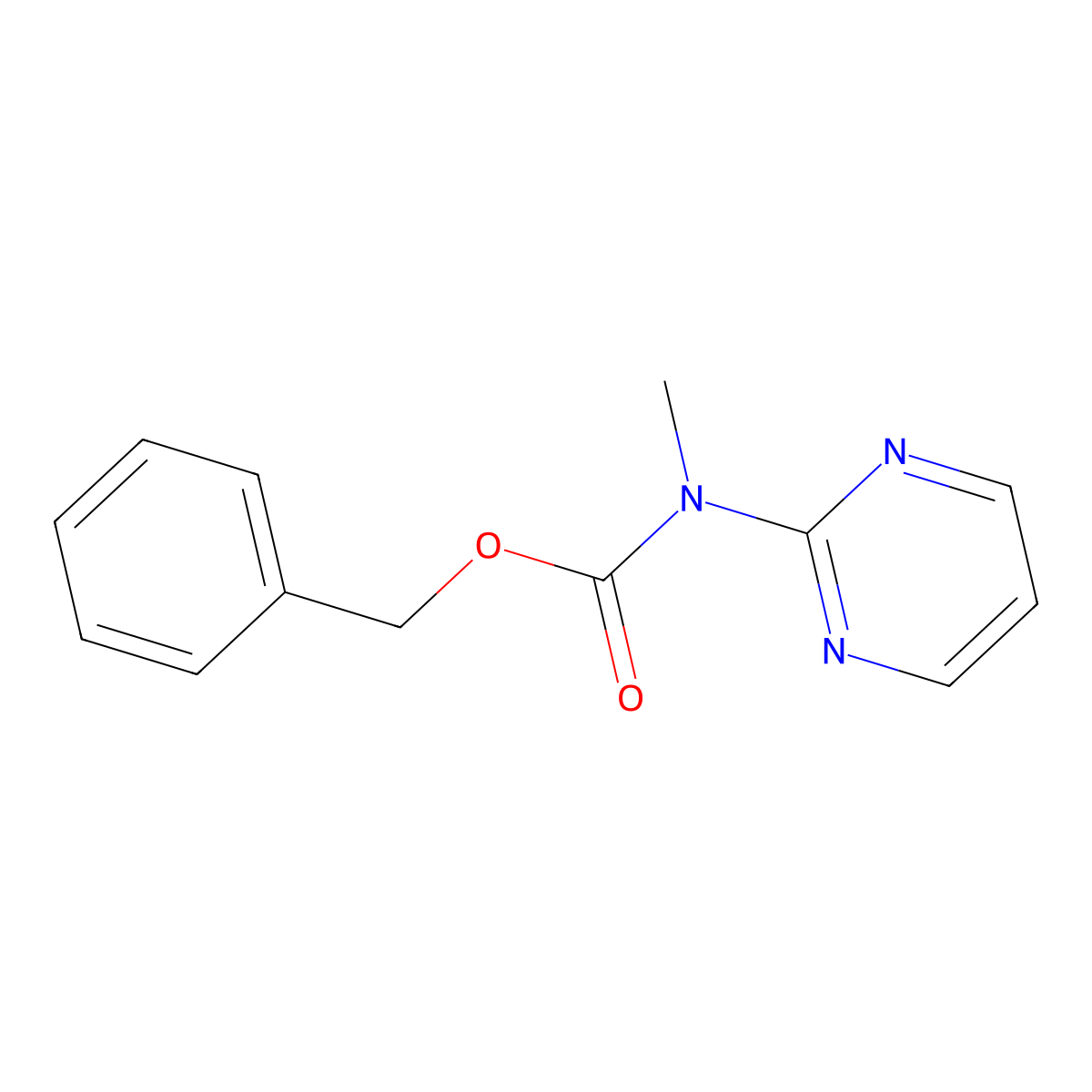 benzyl N-methyl-N-(pyrimidin-2-yl)carbamate molecular structure, CAS 2303268-80-4