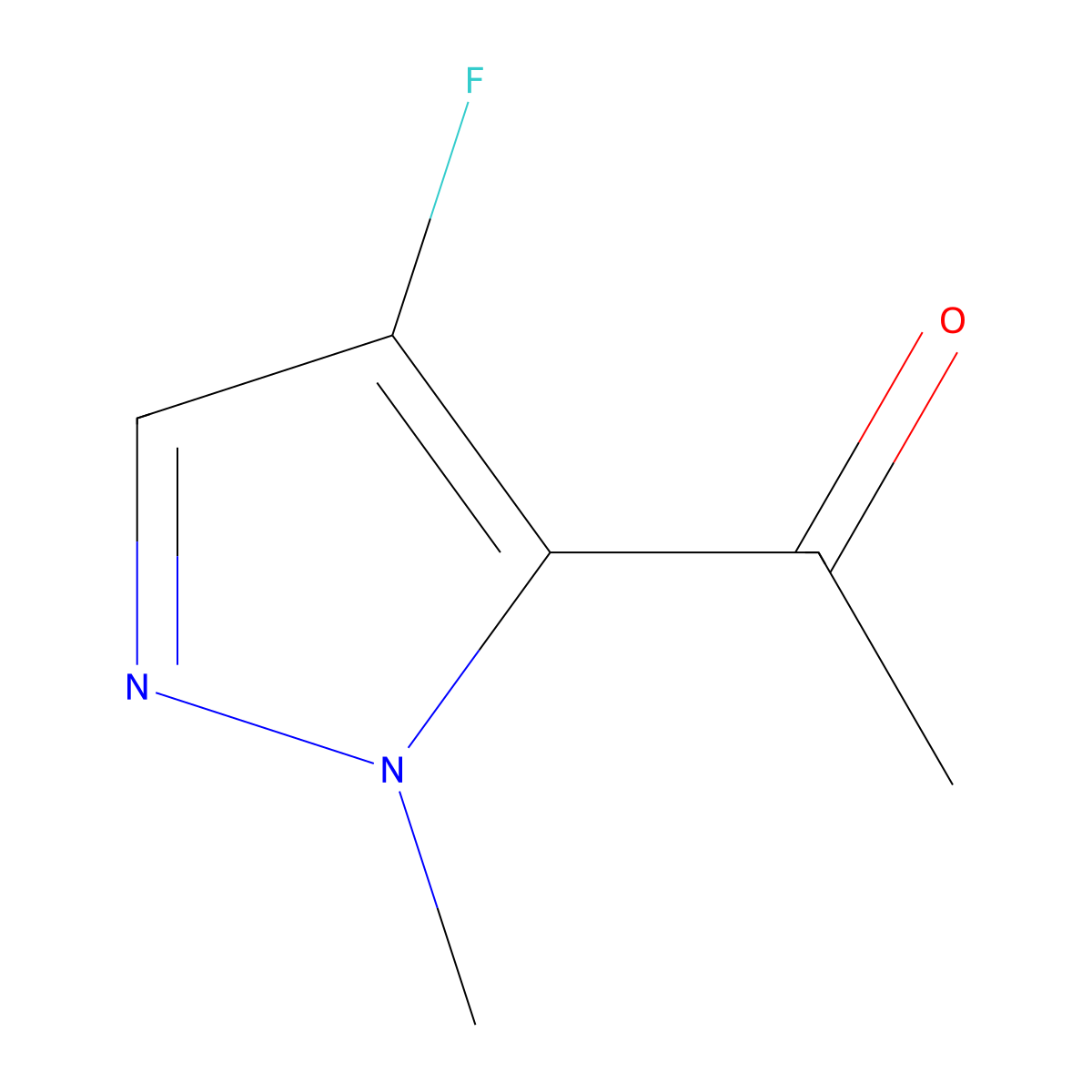 1-(4-Fluoro-2-methyl-pyrazol-3-yl)ethanone molecular structure, CAS 2303288-46-0