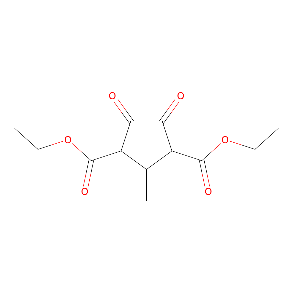 1,3-Cyclopentanedicarboxylic acid, 2-methyl-4,5-dioxo-, 1,3-diethyl ester molecular structure, CAS 23033-97-8