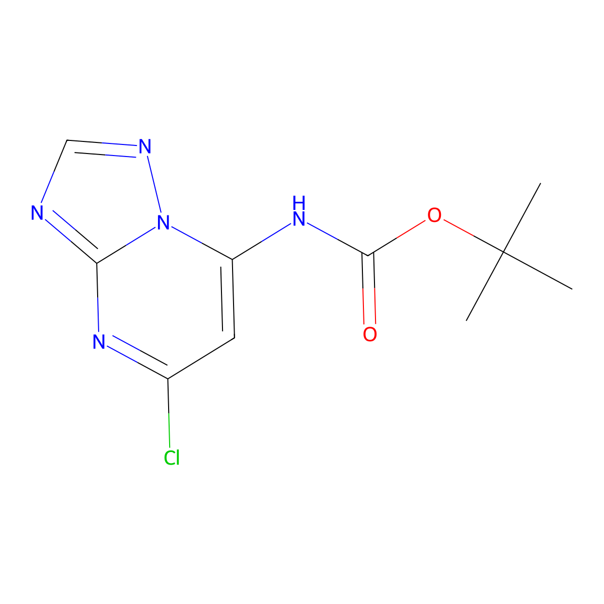 tert-butyl N-{5-chloro-[1,2,4]triazolo[1,5-a]pyrimidin-7-yl}carbamate molecular structure, CAS 2303321-25-5