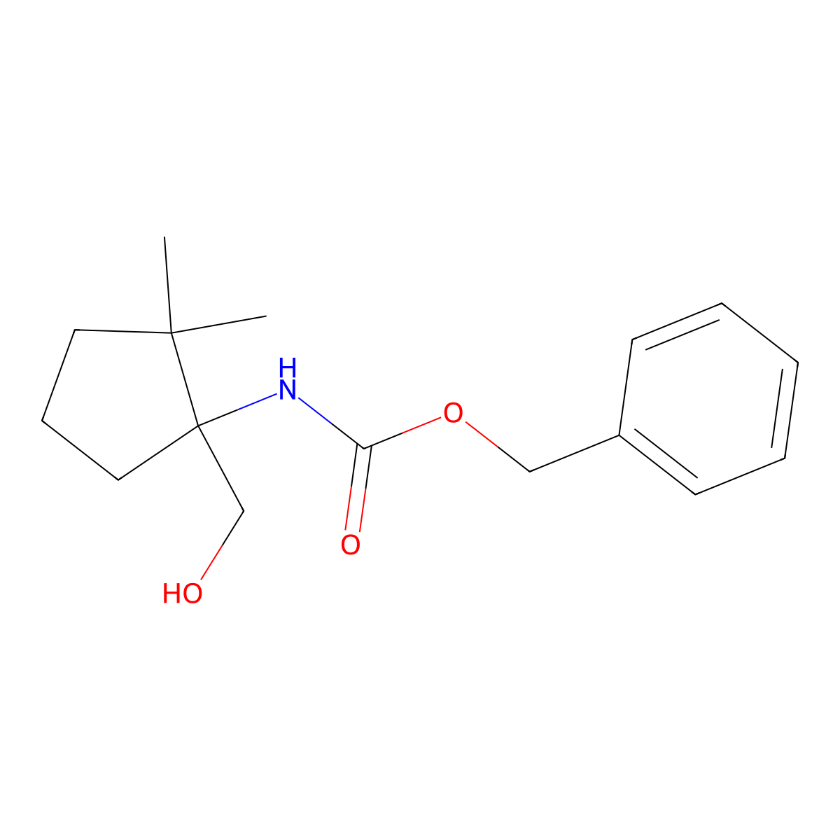 benzyl N-[1-(hydroxymethyl)-2,2-dimethylcyclopentyl]carbamate molecular structure, CAS 2303377-70-8