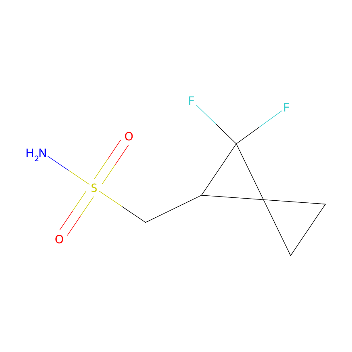 {2,2-Difluorospiro[2.2]pentan-1-yl}methanesulfonamide molecular structure, CAS 2303440-42-6