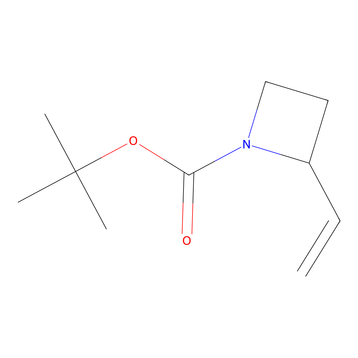 Tert-butyl 2-ethenylazetidine-1-carboxylate molecular structure, CAS 2303459-13-2