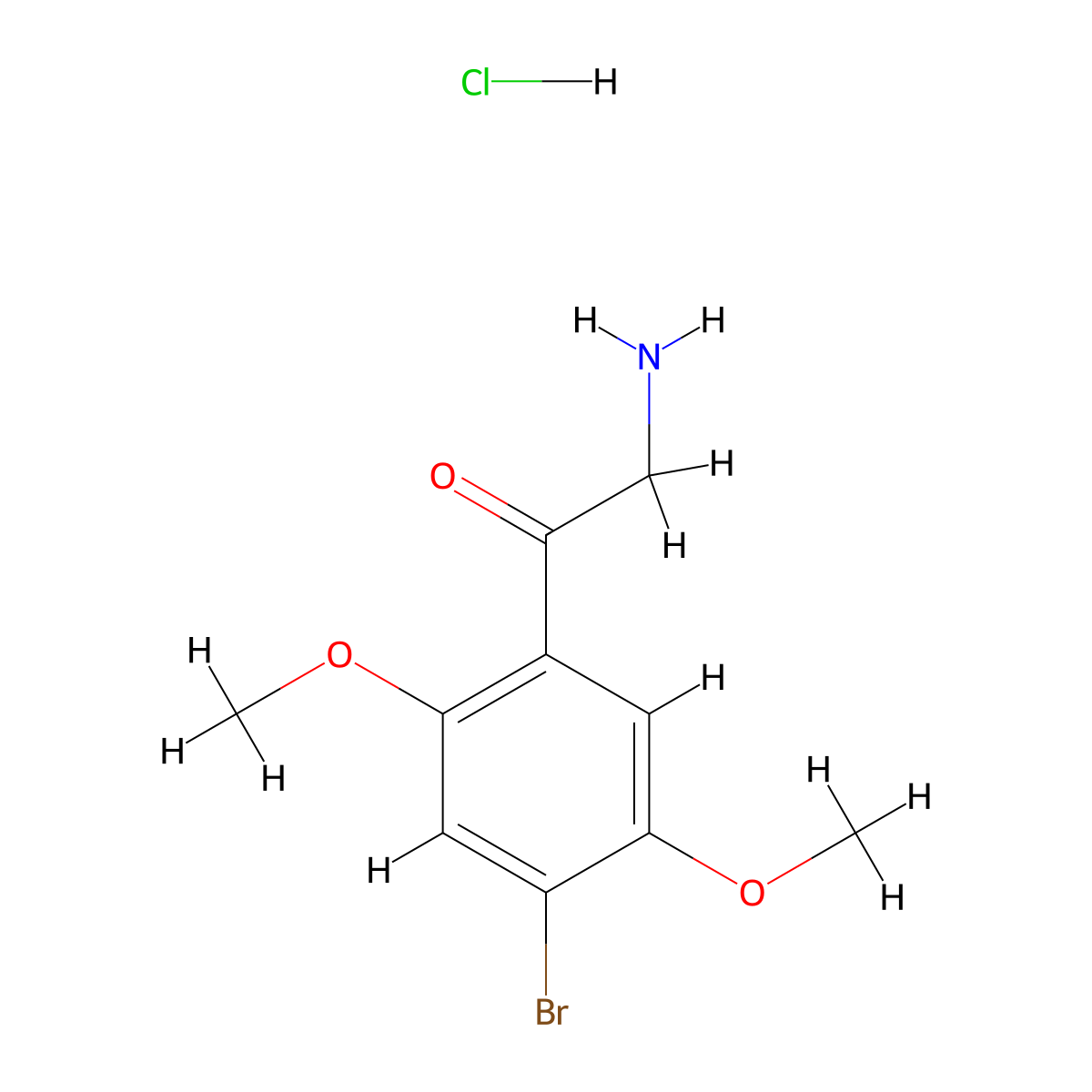 bk-2C-B HCl molecular structure, CAS 2303508-66-7