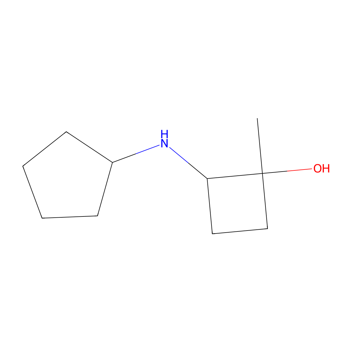 (1S,2S)-2-(Cyclopentylamino)-1-methylcyclobutan-1-ol molecular structure, CAS 2303549-27-9