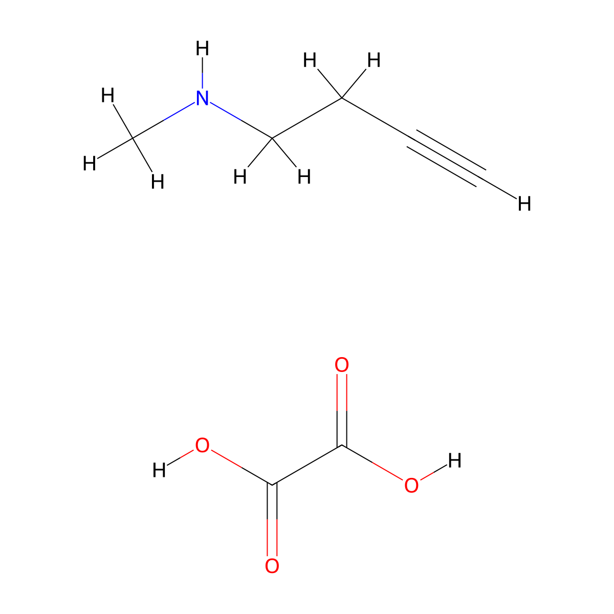 (But-3-yn-1-yl)(methyl)amine; oxalic acid molecular structure, CAS 2303565-50-4