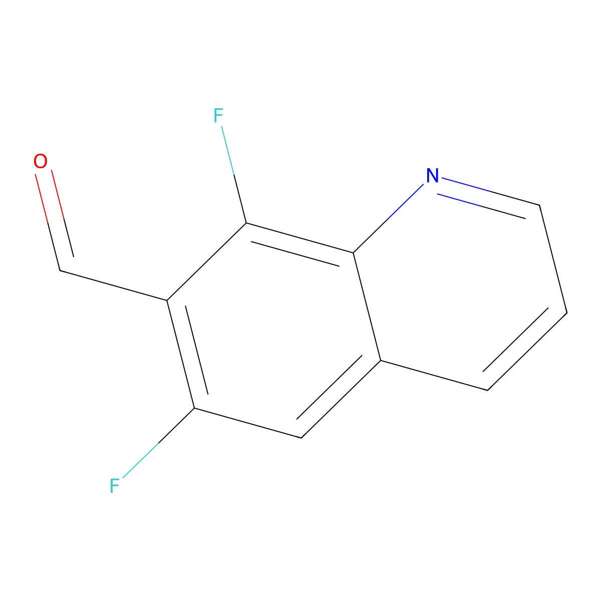 6,8-Difluoroquinoline-7-carbaldehyde molecular structure, CAS 2303565-53-7