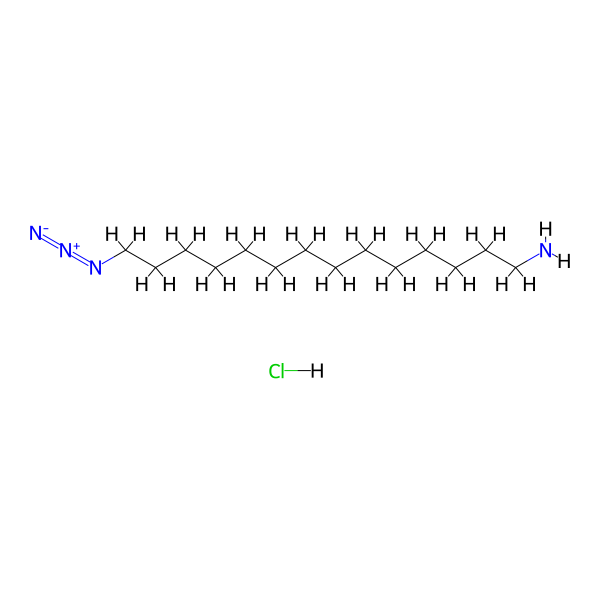 14-Azidotetradecan-1-amine hydrochloride molecular structure, CAS 2303565-61-7