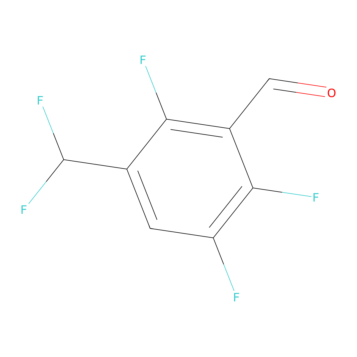 3-(Difluoromethyl)-2,5,6-trifluorobenzaldehyde molecular structure, CAS 2303565-62-8
