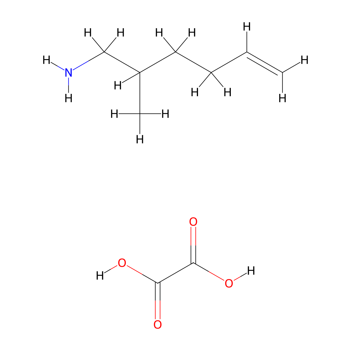 2-Methylhex-5-en-1-amine oxalate molecular structure, CAS 2303565-65-1