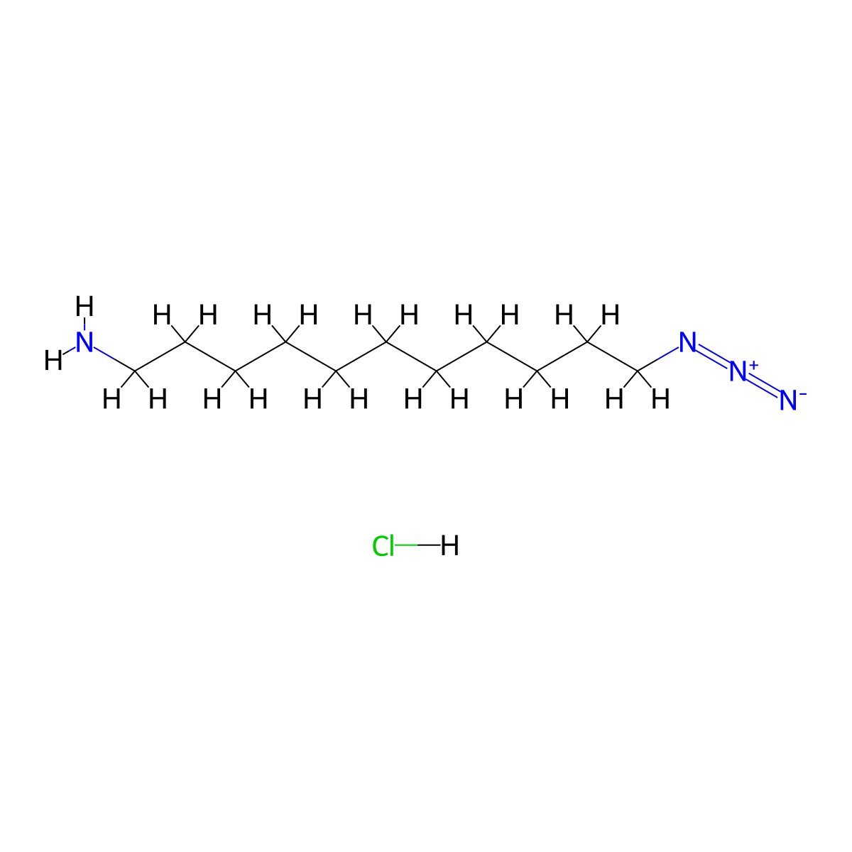 11-Azidoundecan-1-amine hydrochloride molecular structure, CAS 2303565-88-8