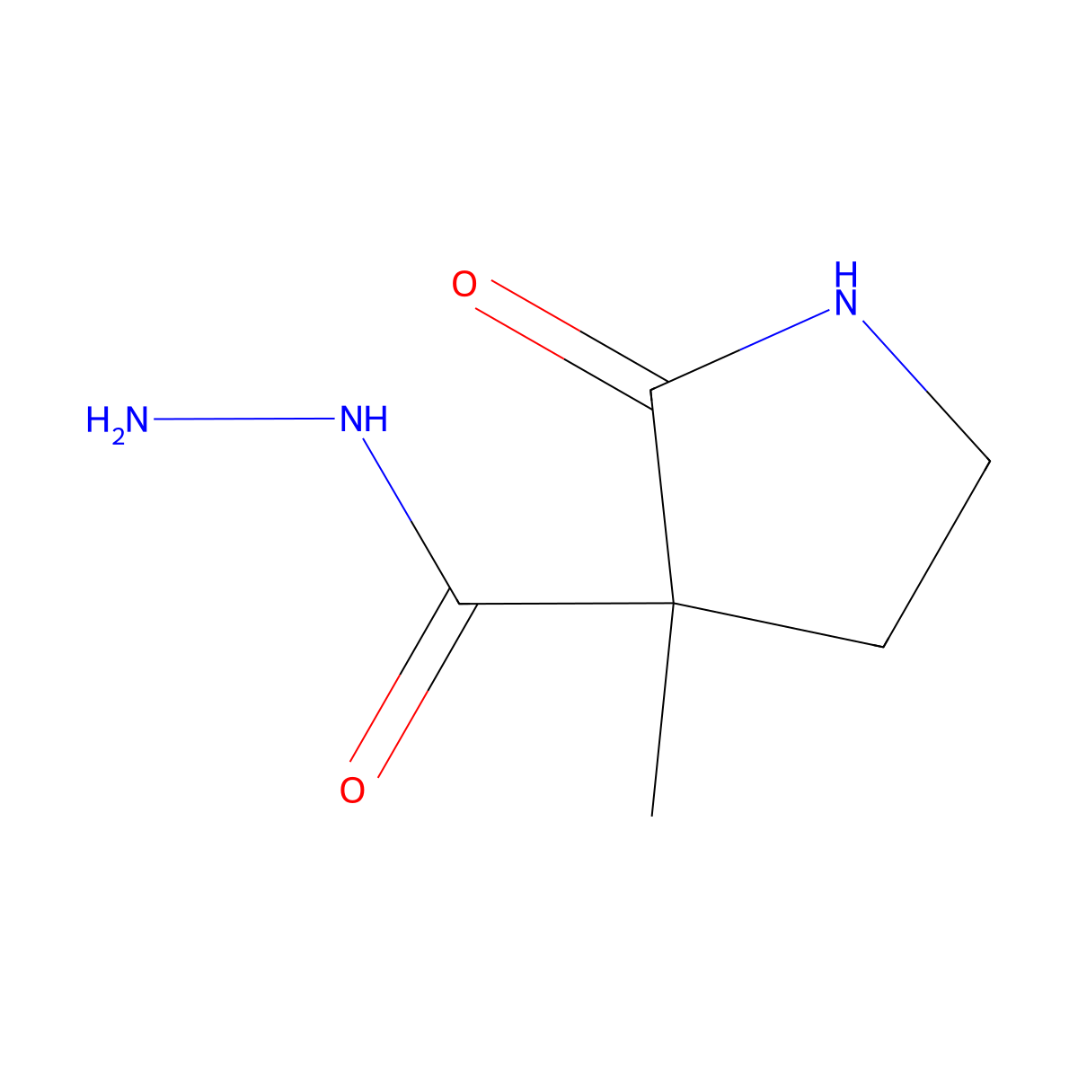 3-Methyl-2-oxopyrrolidine-3-carbohydrazide molecular structure, CAS 2303565-89-9