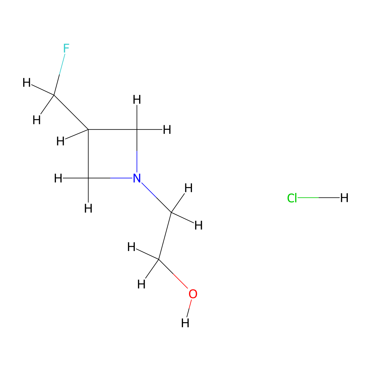 2-[3-(Fluoromethyl)azetidin-1-yl]ethan-1-ol hydrochloride molecular structure, CAS 2303565-96-8