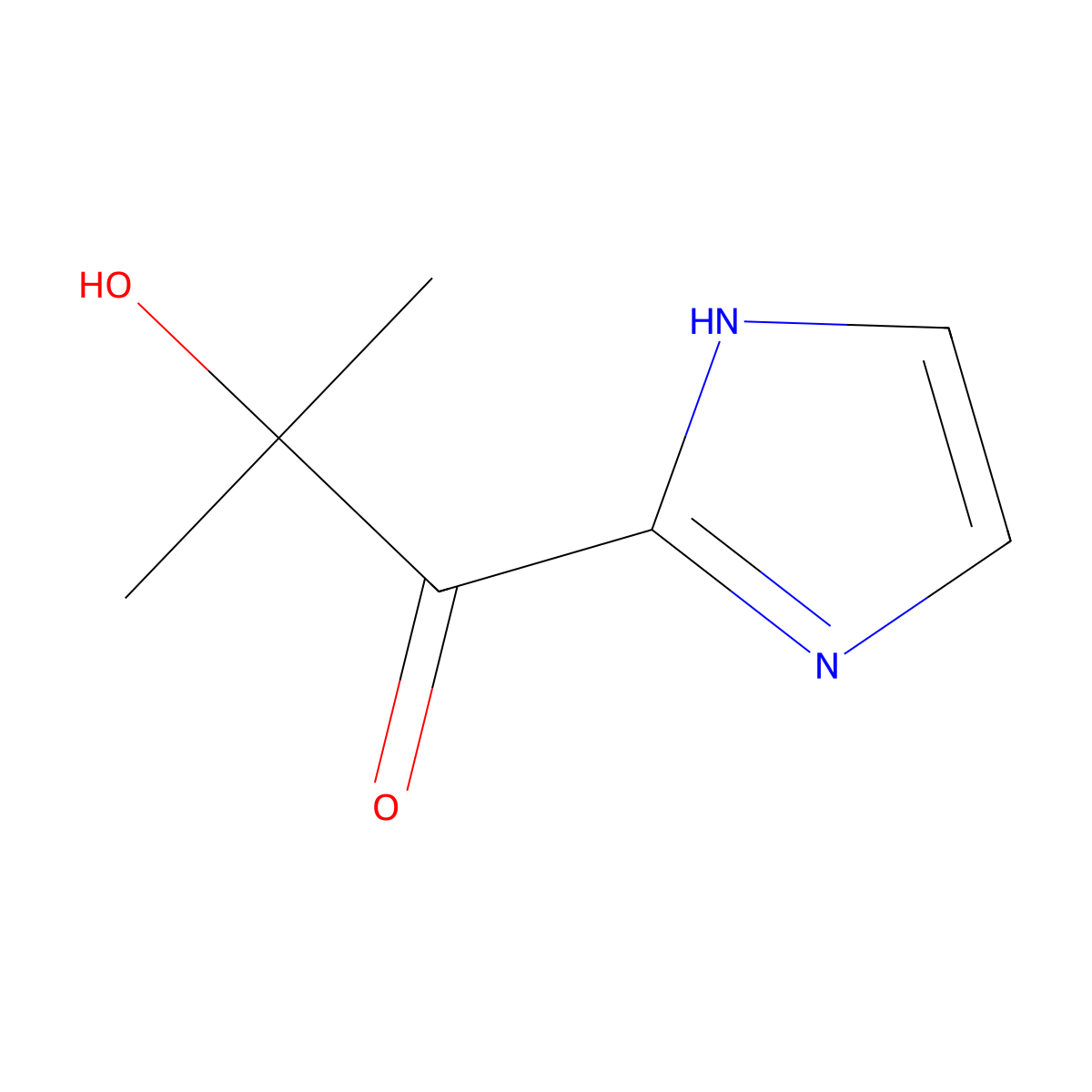 2-hydroxy-1-(1H-imidazol-2-yl)-2-methylpropan-1-one molecular structure, CAS 2303669-50-1