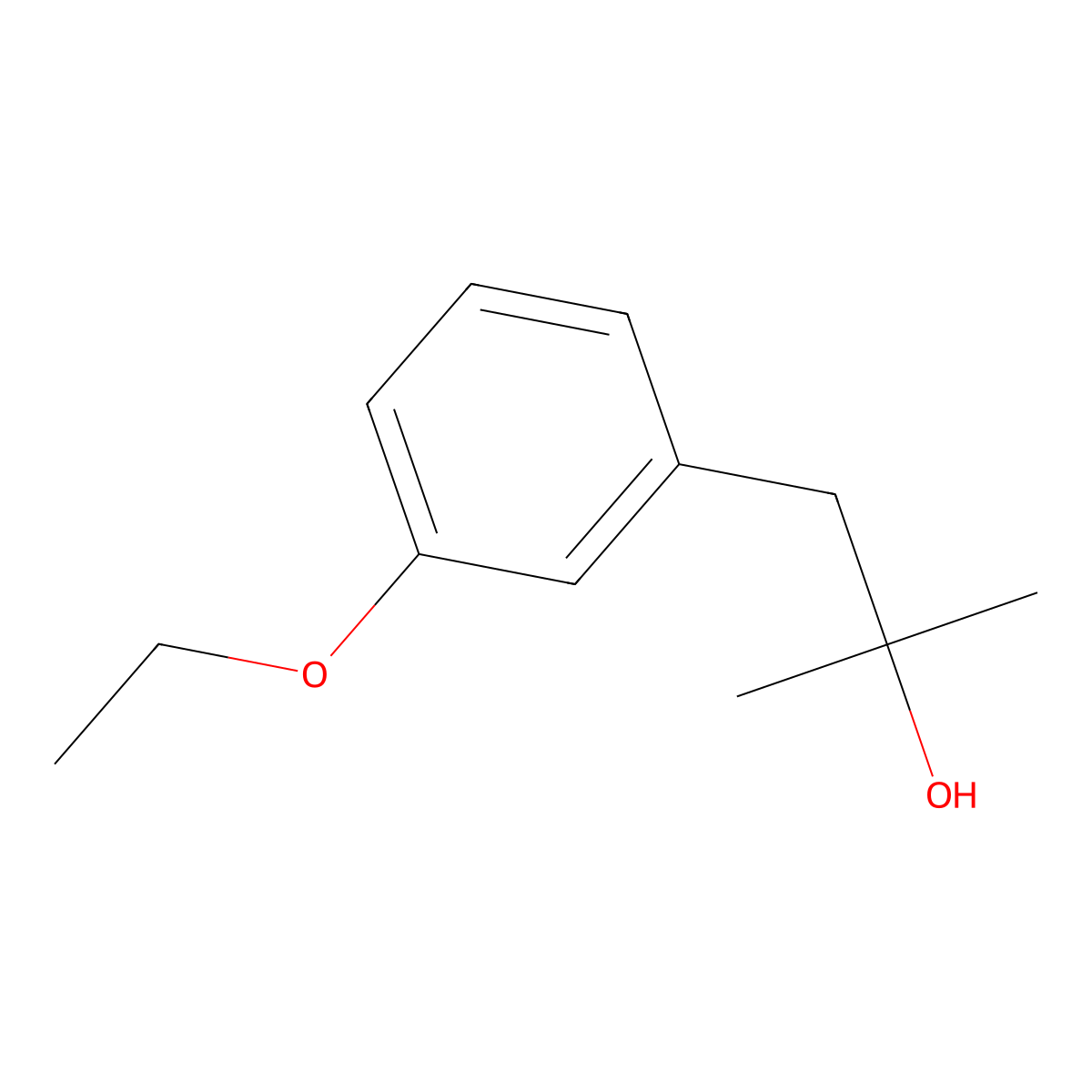 1-(3-Ethoxyphenyl)-2-methylpropan-2-ol molecular structure, CAS 23037-48-1