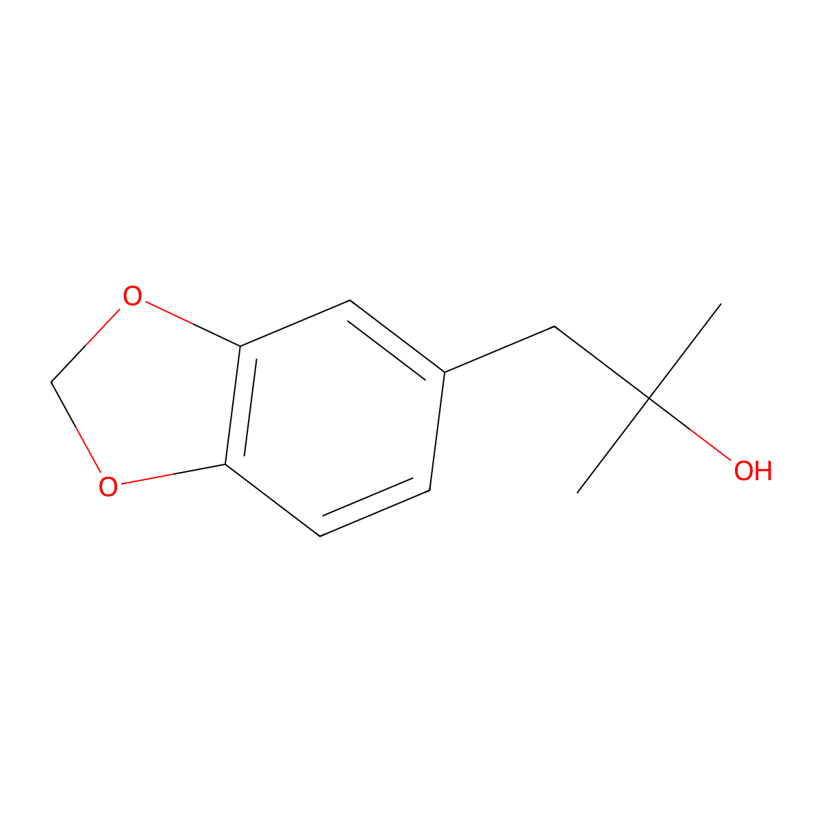 1-(1,3-Dioxaindan-5-yl)-2-methylpropan-2-ol molecular structure, CAS 23037-64-1