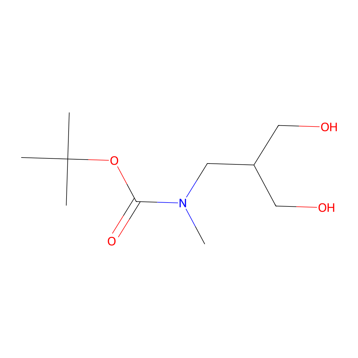 tert-butyl N-[3-hydroxy-2-(hydroxymethyl)propyl]-N-methylcarbamate molecular structure, CAS 2303713-91-7