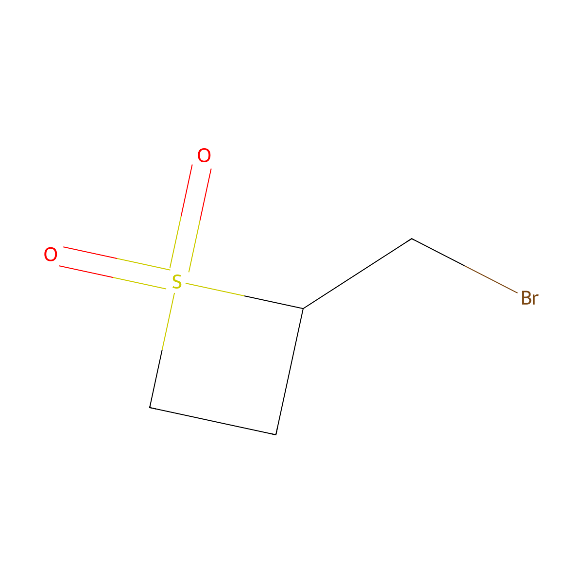 2-(Bromomethyl)thietane 1,1-dioxide molecular structure, CAS 2303718-80-9