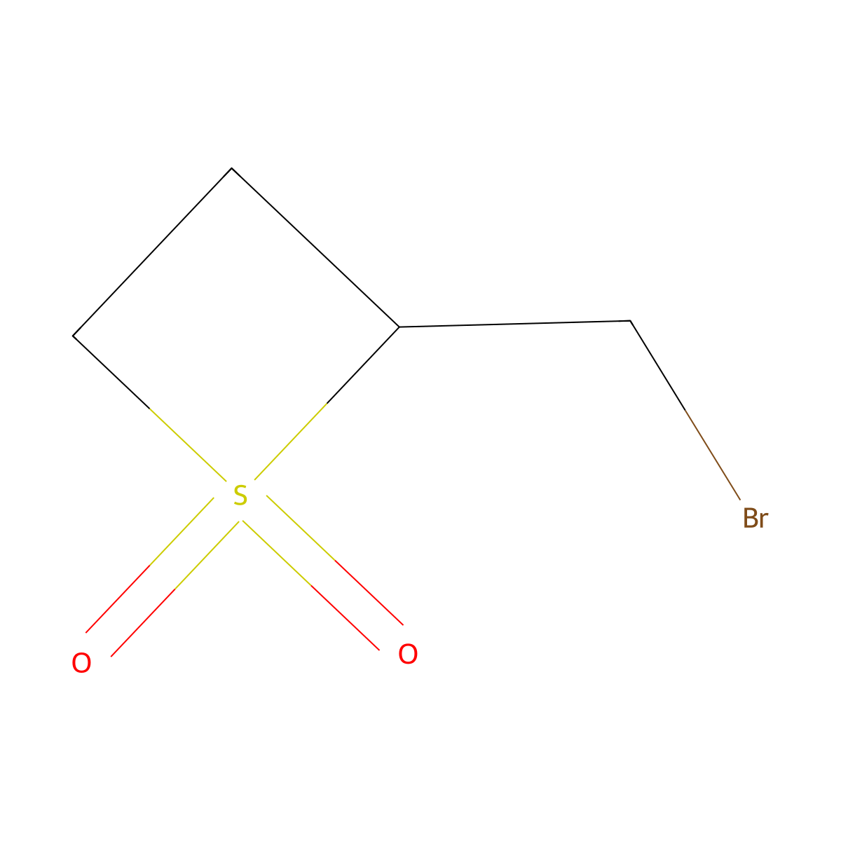 2-(Bromomethyl)thietane 1,1-dioxide molecular structure, CAS 2303718-80-9